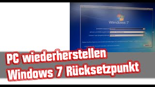 PC wiederherstellen Windows 7 Wiederherstellungspunkt setzen [upl. by Quinton]