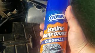 How to Degrease and Detail Engine Bay  Gunk Engine Degreaser Original  so good Best Degreaser [upl. by Berkly]