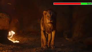 The Lion King 2019 Final Battle with healthbars [upl. by Octave452]