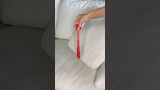 Staining my white couch with red crunchy slime How to remove slime from a couch [upl. by Remos]