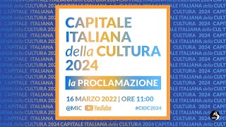 Capitale Italiana della Cultura 2024  La proclamazione [upl. by Ora]