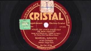 Tango  Vous quavezvous fait de mon amour  Marcel Groffe et son Orchestre  1933 [upl. by Odlo442]