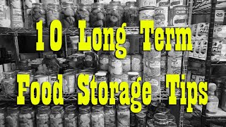 10 Long Term Food Storage Tips  Preparedness [upl. by Phipps214]