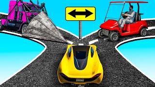 GTA 5 ¡NO ESCOJAS el AUTO EQUIVOCADO 🤔🚗 ¿CAMION PINCHO O CARRITO DE GOLF [upl. by Aphra602]