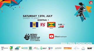 Netball World Youth Cup 2025 Qualifier  Barbados VS Grenada Saturday July 13th [upl. by Bleier]