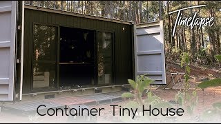 Container Transformation  Tiny House Start to Finish Timelapse [upl. by Cheria]