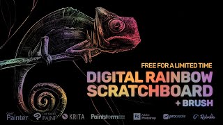 Digital Rainbow Scratchboard amp Brush [upl. by Ssilem953]