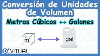 🧊 Conversión de Unidades de Volumen Metros Cúbicos m³ a Galones gal [upl. by Nnaitsirk]