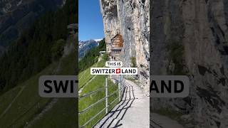 Switzerland’s Most Epic Cliffside Inn 😍 shorts travel nature [upl. by Lemieux]