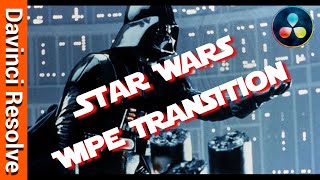 DaVinci Resolve 16  How to create Star Wars Wipe Transitions [upl. by Aerdnwahs]