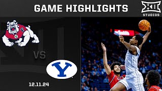 Fresno State vs BYU Game Highlights  202425 Big 12 Mens Basketball [upl. by Harihat]