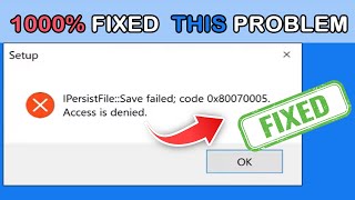 How to fix IPersistFile Save Failed code 0x80070002 and 0x80070005 [upl. by Azarria]