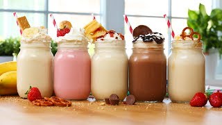 5 OUTRAGEOUS Milkshake Recipes [upl. by Soma]