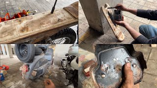 Yamaha RX100 Modification  Seat Ke Base Main Original SS Ke Nut Fit Kare Or Scooter Khol Diya😱￼ [upl. by Femmine]