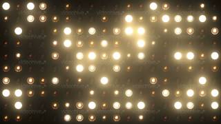 VJ Flashing Lights Spotlight Stage Wall of Lights 4k Ultra HD motion graphic Footage Background [upl. by Cam661]