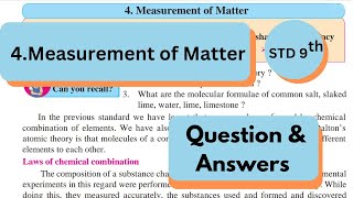 9th Science  Measurements of matter  Chapter 4   maharashtra board [upl. by Gnak]