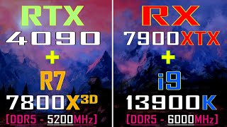 RX 7900XTX  INTEL i9 13900K vs RTX 4090  RYZEN 7 7800X3D \\ PC GAMES BENCHMARK TEST [upl. by Cade]