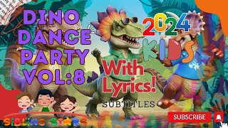 Join the Dino Dance Fun with TRex Stego Trice Nursery Rhymes Kids Songs 2024 With Lyrics Karaoke [upl. by Bertila]