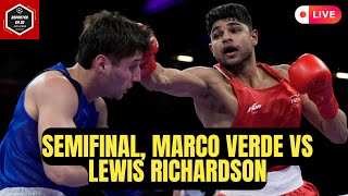 🚨Reaccionando en vivo a SEMIFINAL de BOXEO MARCO VERDE vs LEWIS RICHARDSON [upl. by Korwun]