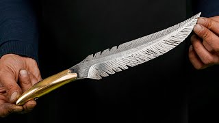 This feather is able to cut off even metal A knife that will definitely grab all the attention [upl. by Idarb]