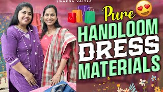 New Dress Materials swapnavaitla youtube foryou dresses dressmaterials handloom [upl. by Nimsay]