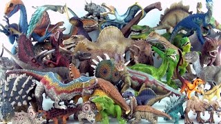 Entire Schleich Dinosaur toy collection  Tyrannosaurus Spinosaurus Triceratops Stegosaurus [upl. by Naes]