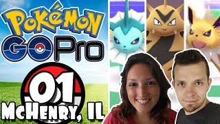 Pokemon GO Pro  Episode 1  CATCHING POKEMON amp GYM BATTLES in McHenry IL [upl. by Lonergan]