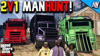 GTA 5 MANHUNT  Pounder Custom vs Acid Labs ft NoProblemCheating twingomp4 [upl. by Kannry]