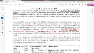 Hurry up Walk in at ICAR  IARI NEW DELHI FOR JRF DIV PLANT PATHOLOGY [upl. by Belden]