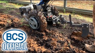 Ripping Compacted Soil with the Subsoiler Attachment for BCS TwoWheel Tractors [upl. by Clovah]