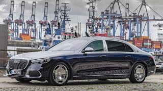 2023 MercedesMaybach S 580 in Nautical BlueHightech Sliver  Driving Exterior Interior [upl. by Asalocin]