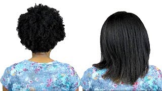 Silk Press on 4C Hair  Tips on How to Straighten Natural Kinky Hair amp Realistic Expectations [upl. by Iralam]