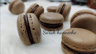 Macarons au chocolat ماكارون بالشوكولاتة [upl. by Akkina]