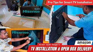 My Hisense E68N QLED Smart TV Open Box Delivery amp Installation Experience😮🔥 [upl. by Babs]