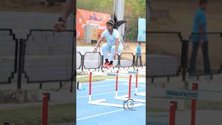 Ancy Sojan  Hurdle Jumps trackandfield jdfilms2309 training hurdles trackcoach trackathlete [upl. by Savage509]