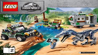 LEGO instructions  Jurassic World  75935  Baryonyx FaceOff The Treasure Hunt Book 2 [upl. by Ane788]