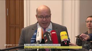 Statement von Peter Altmaier zur Sitzung der Kohlekommission am 250119 [upl. by Tamarah]