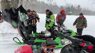 Ohio Tavern Snowmobile Trip 11919 [upl. by Ahtebbat320]