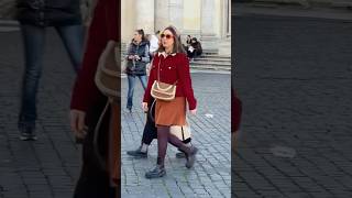 🇮🇹Fashion street🇮🇹Rome🎄2024 shorts streetstyle fashionstyle fashion style rome moda [upl. by Atikim]