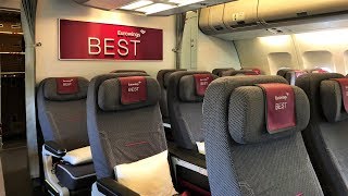 EUROWINGS AIRBUS A340300 LONG HAUL quotBEST CLASSquot PREMIUM ECONOMY REVIEW  CABIN TOUR [upl. by Aneelas]