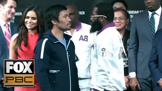 Manny Pacquiao vs Adrien Broner  PRESS CONFERENCE  PBC ON FOX [upl. by Assadah113]