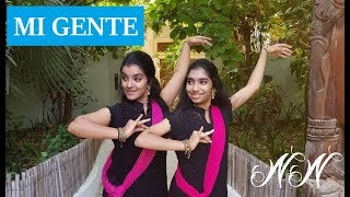 Mi Gente  Indian Classical Version  Bharathanatyam Dance Choreography  Nidhi and Neha [upl. by Deelaw982]