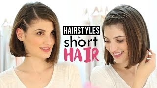 Hairstyles for short hair tutorial [upl. by Odradlig]