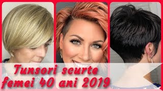 20 modele 💕 tunsori scurte femei 40 ani 2019 [upl. by Arakal]