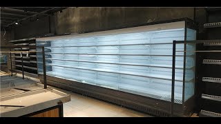 Air Curtain Refrigerator Open Chiller vegetable Refrigerator For Supermarkets [upl. by Inafets276]