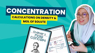 Concentration Calculations on Density amp Mol of Solute [upl. by Franciska746]