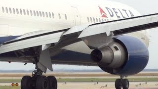 Boeing 767400 Delta take off rwy 22L at LFMNNCE [upl. by Htebaras394]