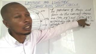 LONGITUDE AND LATITUDE DISTANCE ALONG GREAT CIRCLE [upl. by Ssidnac]