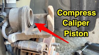 Easy how to push back brake caliper piston [upl. by Adriena715]