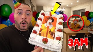 DO NOT GIVE BIRTHDAY CAKE TO RONALD MCDONALD AT 3 AM HE TURNED ON US [upl. by Keiryt]